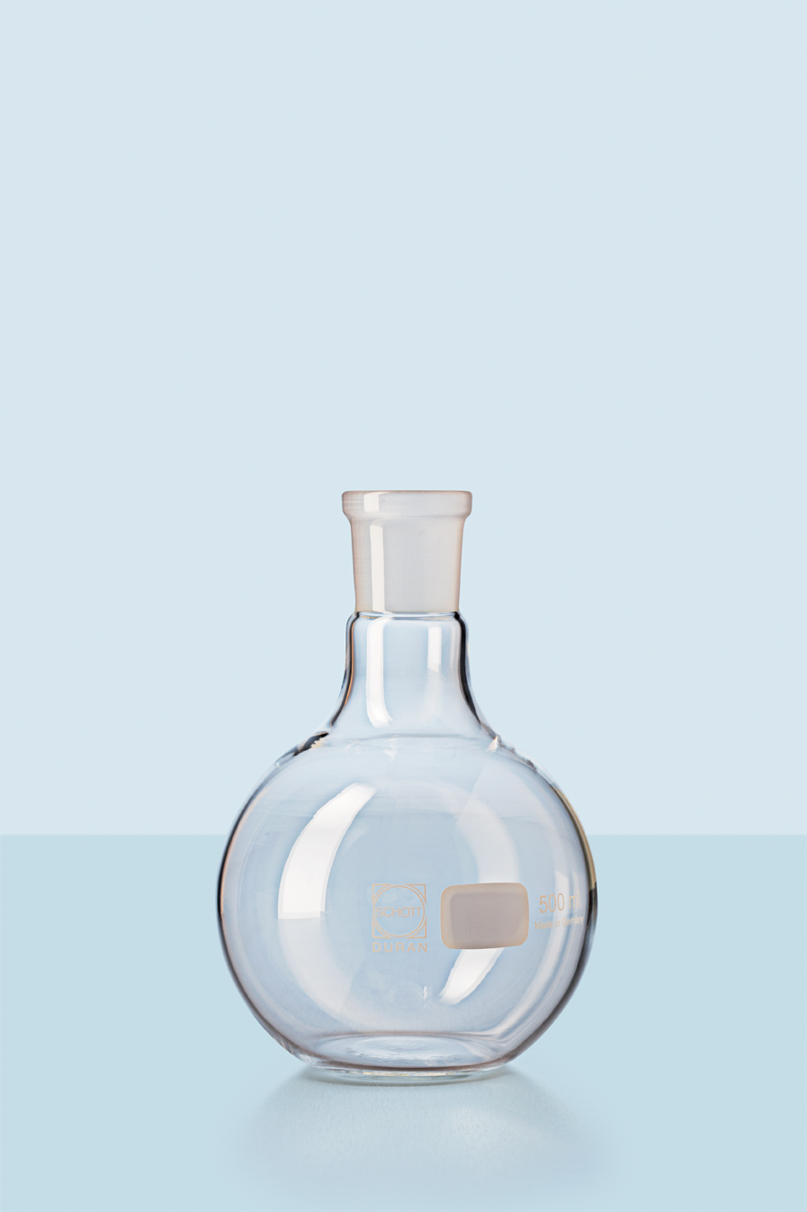 DURAN® kolbe m. flad bund, NS29/32, 500ml, 10stk