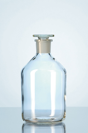 Reag.flaske, NS14/15, kl, m. prop, kl, 100ml, 10st