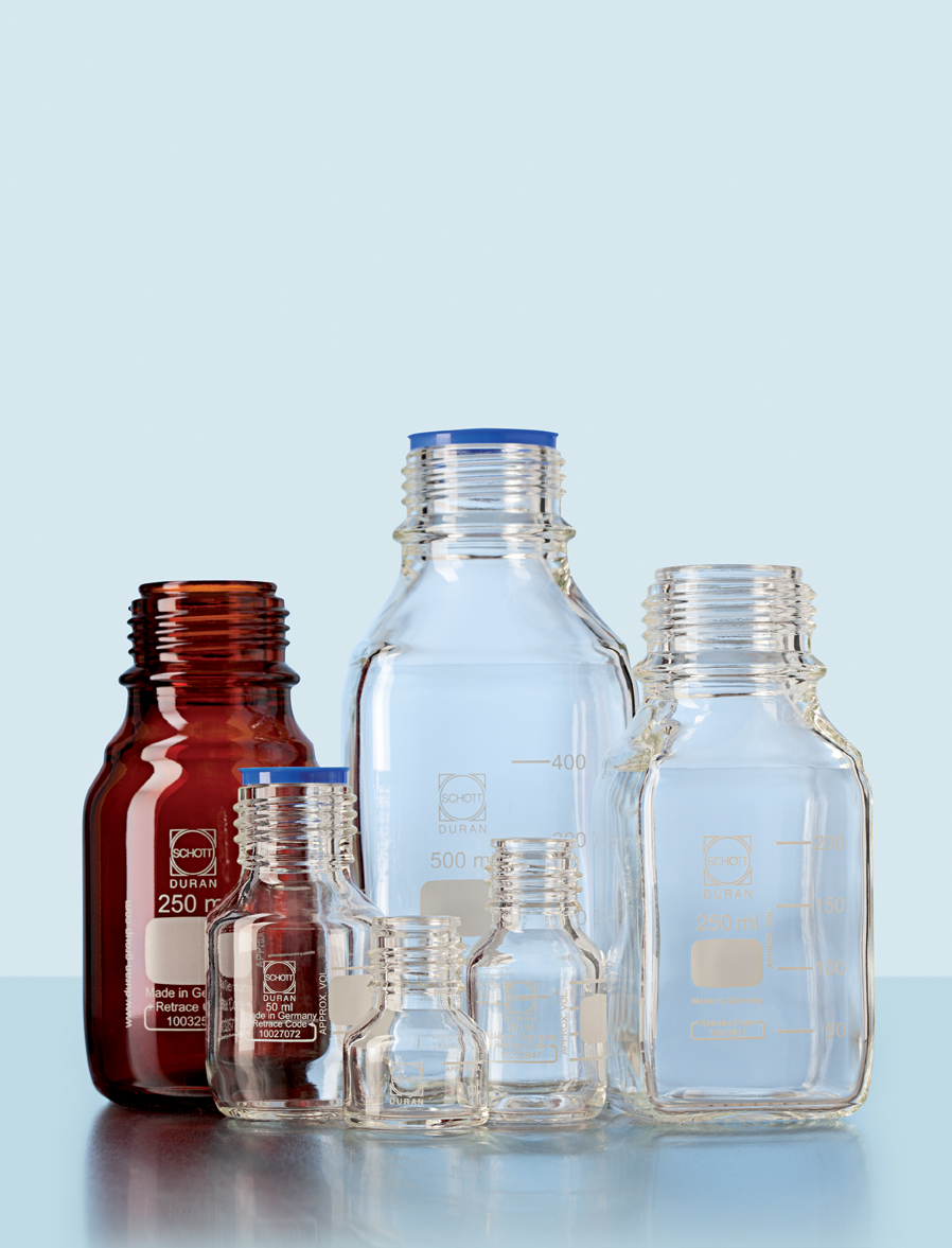 DURAN® GL25 flaske, kl, u. låg, 25ml, 10stk