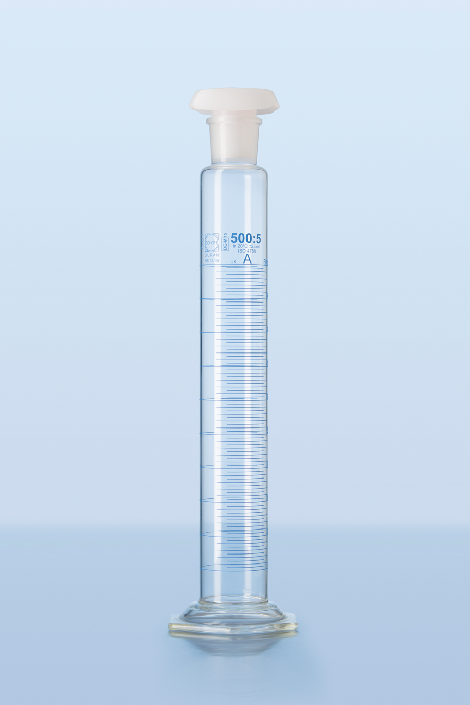 Bl.cylinder, glas, kl, hex, A, 10/19, 10ml, 2stk