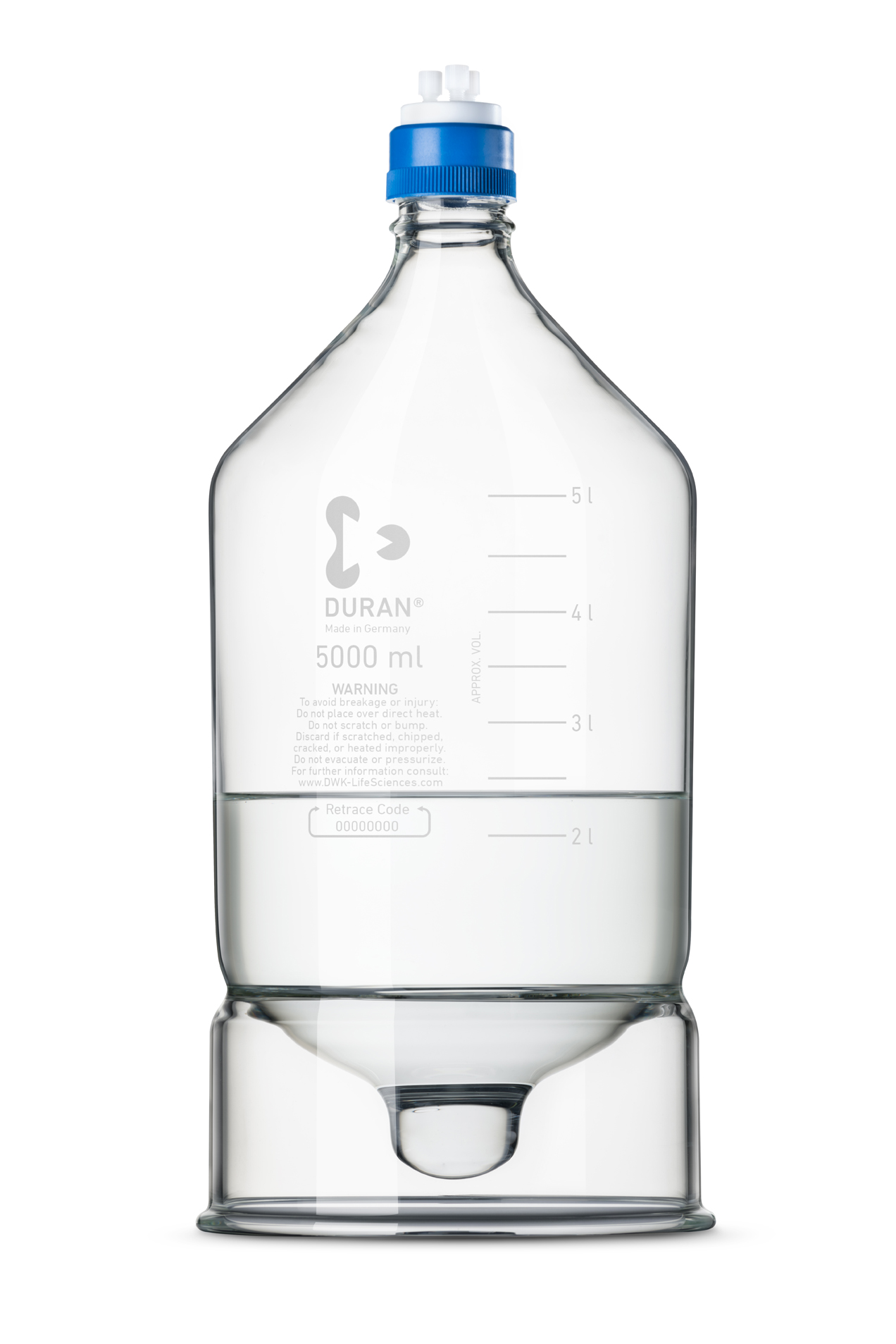 DURAN HPLC res.bottle, conical bottom GL45, 1000ml