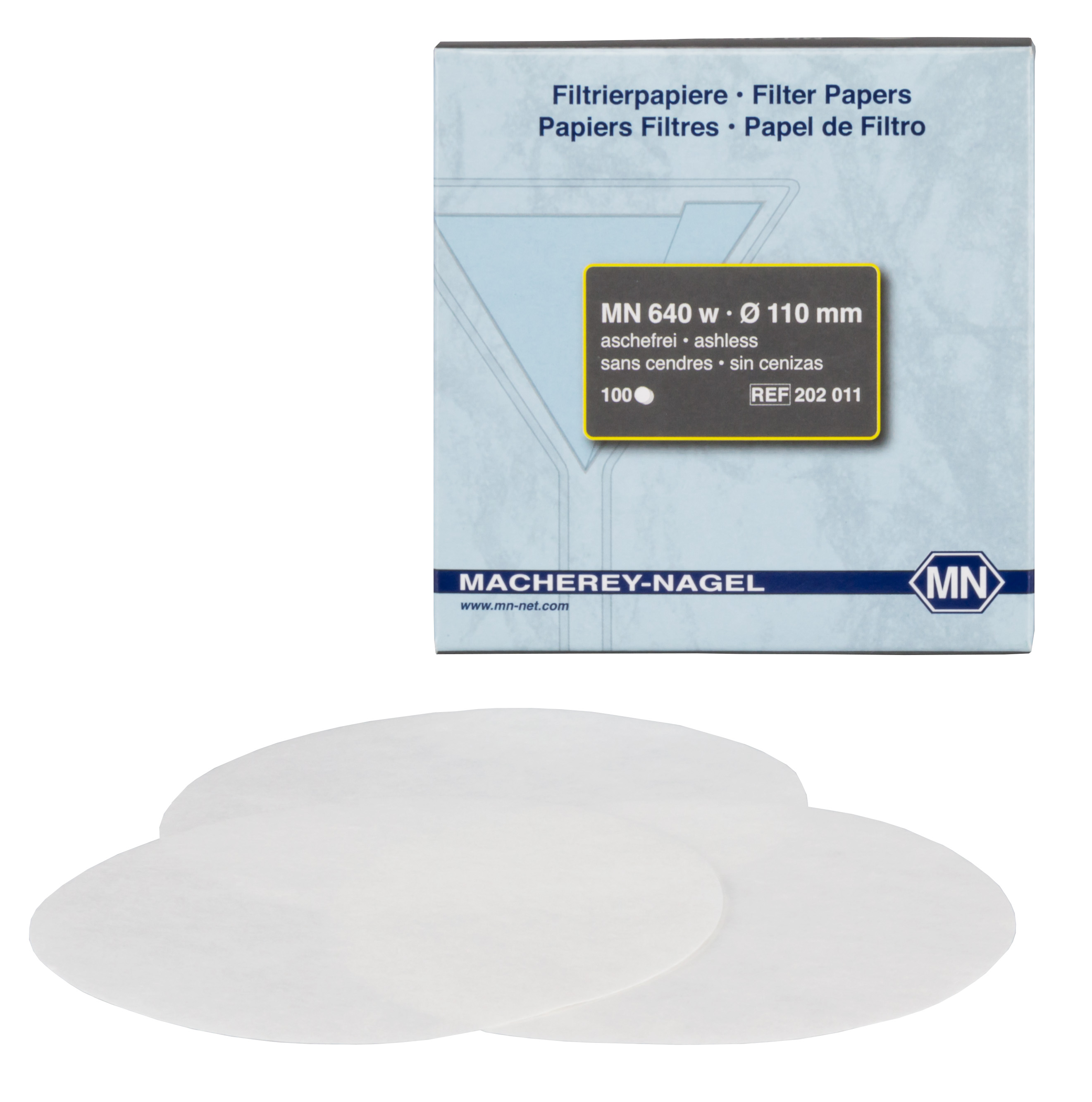 Filter, round-, MN640 w, 5,5cm, 100pcs