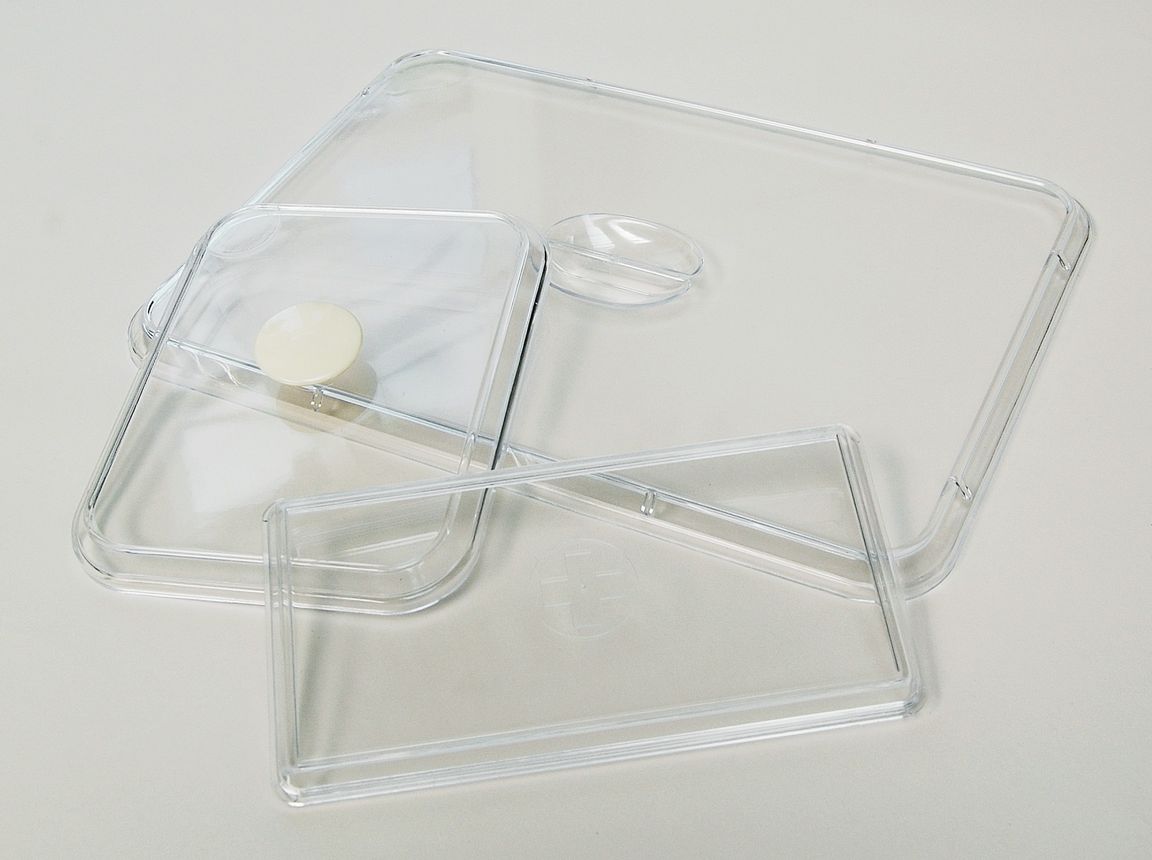 Lid, PS crystal clear, instrument tray 500 ml