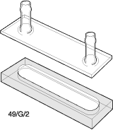 Kuvette, 49, optisk glas, 2mm, 0,6ml
