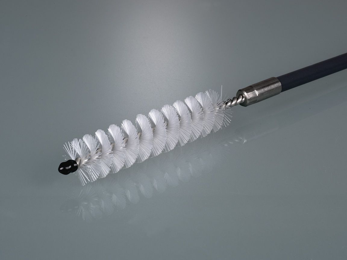 Cleaning brush, Length 40 cm, Ø 25 mm, PVC/V2A