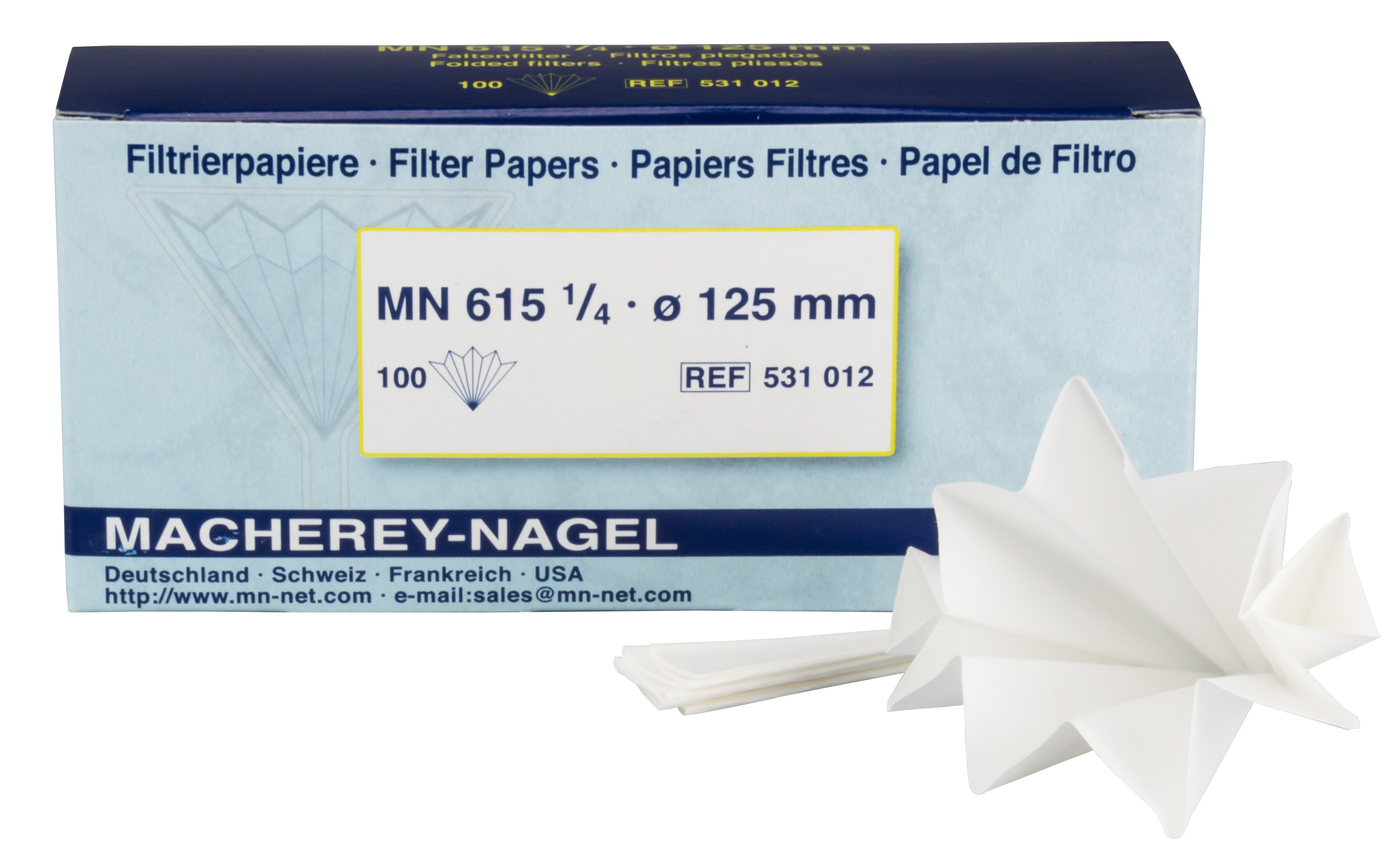 Filter, folded, MN615 1/4, 5,5cm, 100pcs