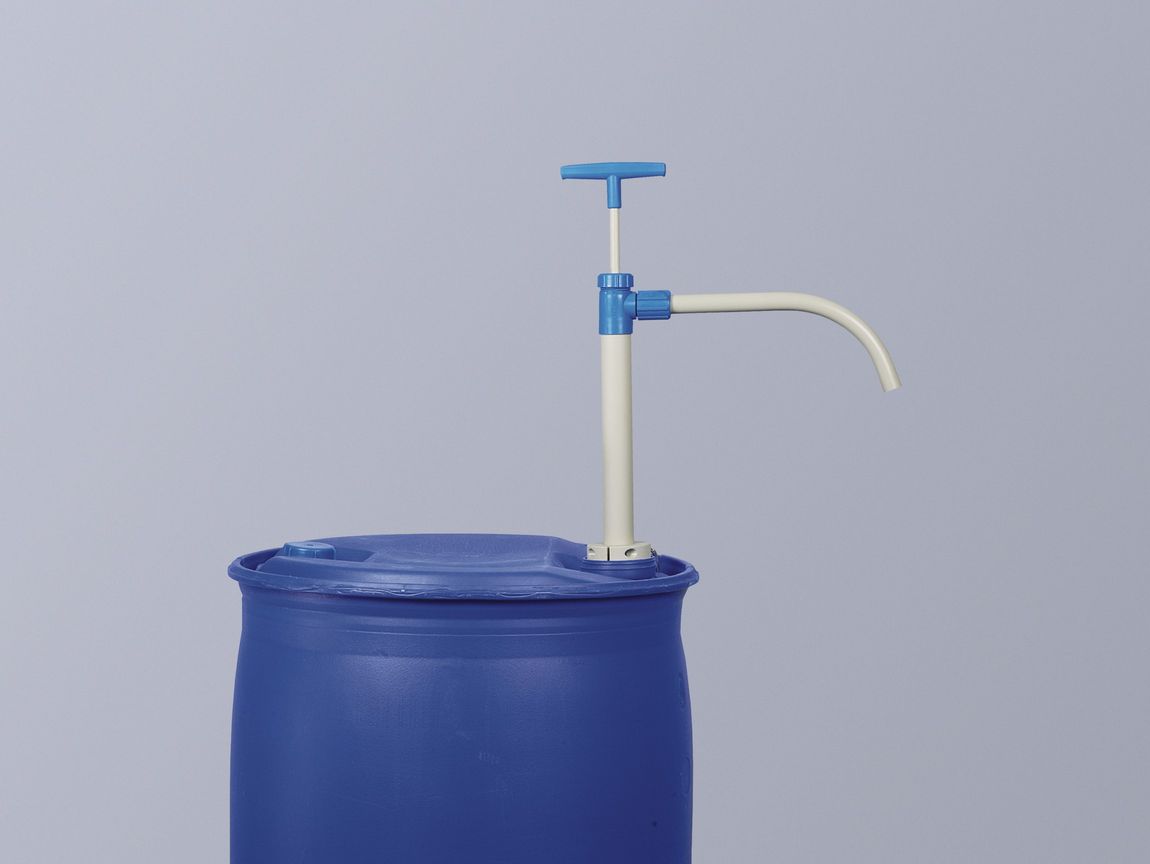 PP barrel pump w/discharge tube, 50cm, 200ml/ str.