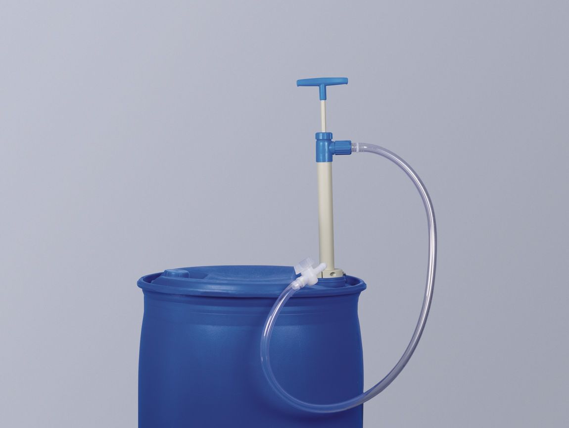 Discharge hose w/stopcock, 1,2 m, PP barrel pump