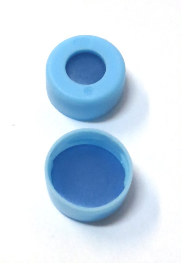 Snaplåg 11mm blå PE sili/PTFE blød, 100stk