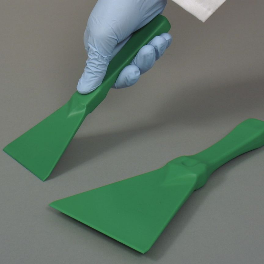 Scraper for industry, PP green, LxW 21x8 cm, 44 g
