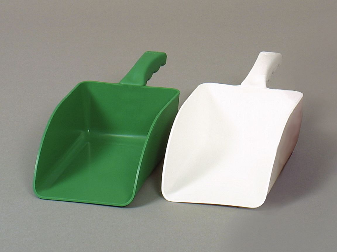 Filling scoop industry, PP green, WxDxL 17x23x36cm