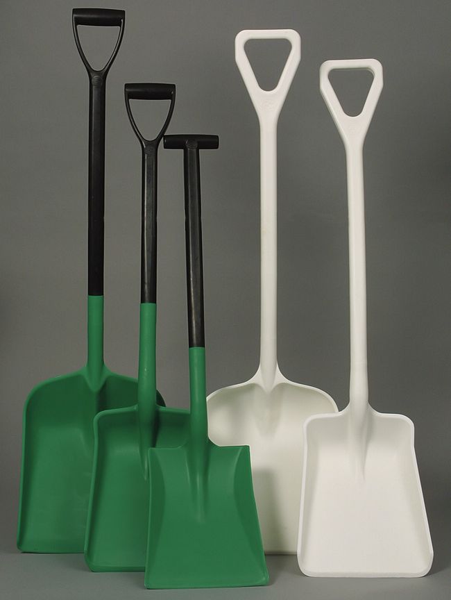 Shovel, food, PP white, 28x36x111cm, Hand. shape D