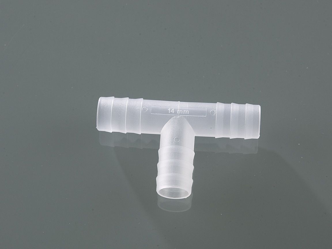 T-connector, PVDF, f. Ø3-5mm, cylindrical, 10pcs