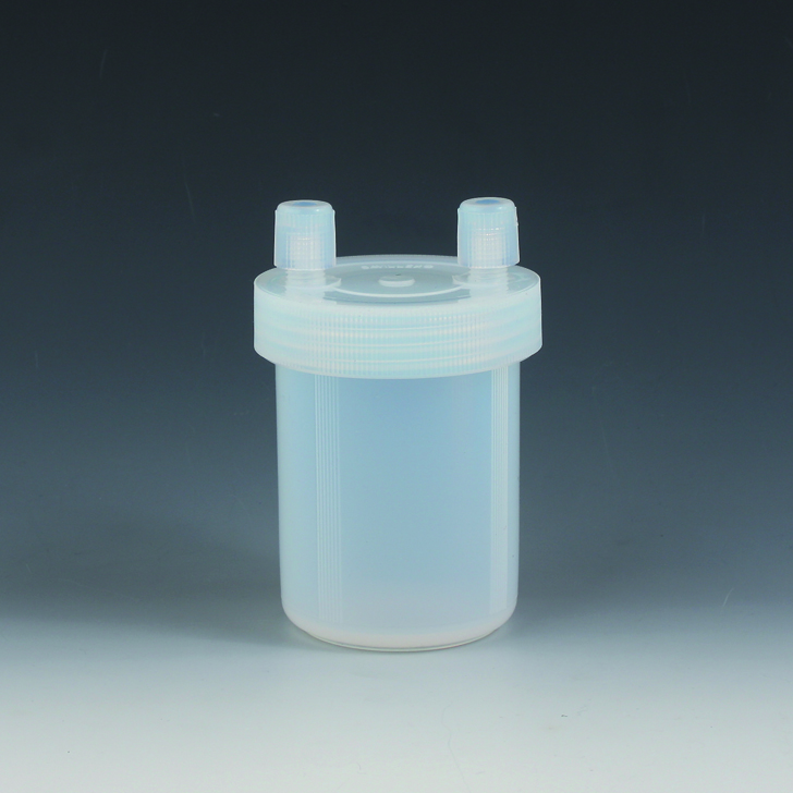 Beholder, med 2 GL18 tilsl. i låg, 120ml, PFA