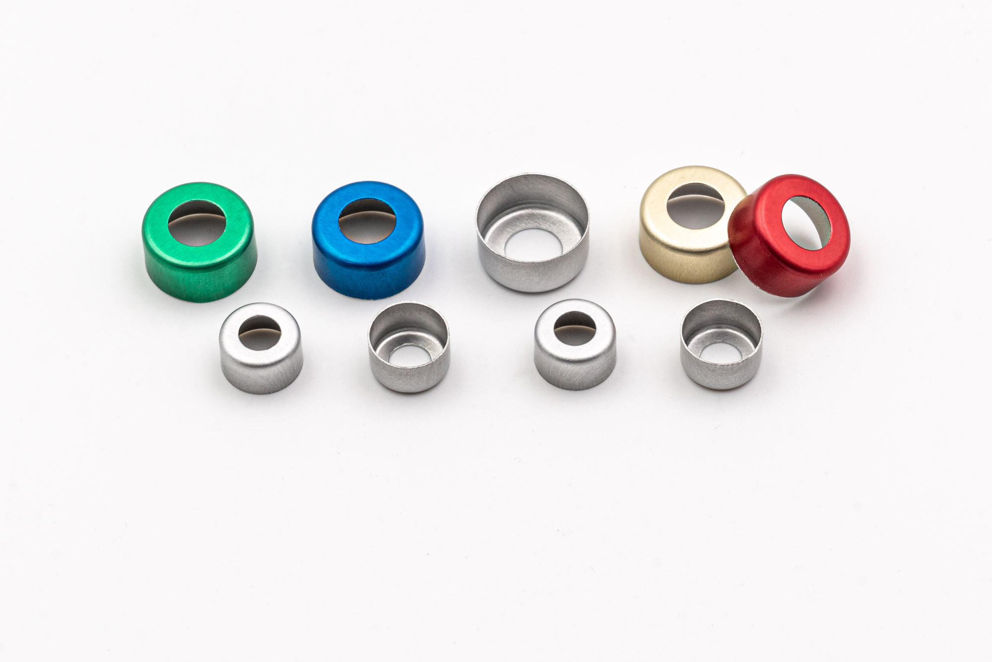 Kapsel 11mm, 5,5mm hul, alu, blå, 1000stk