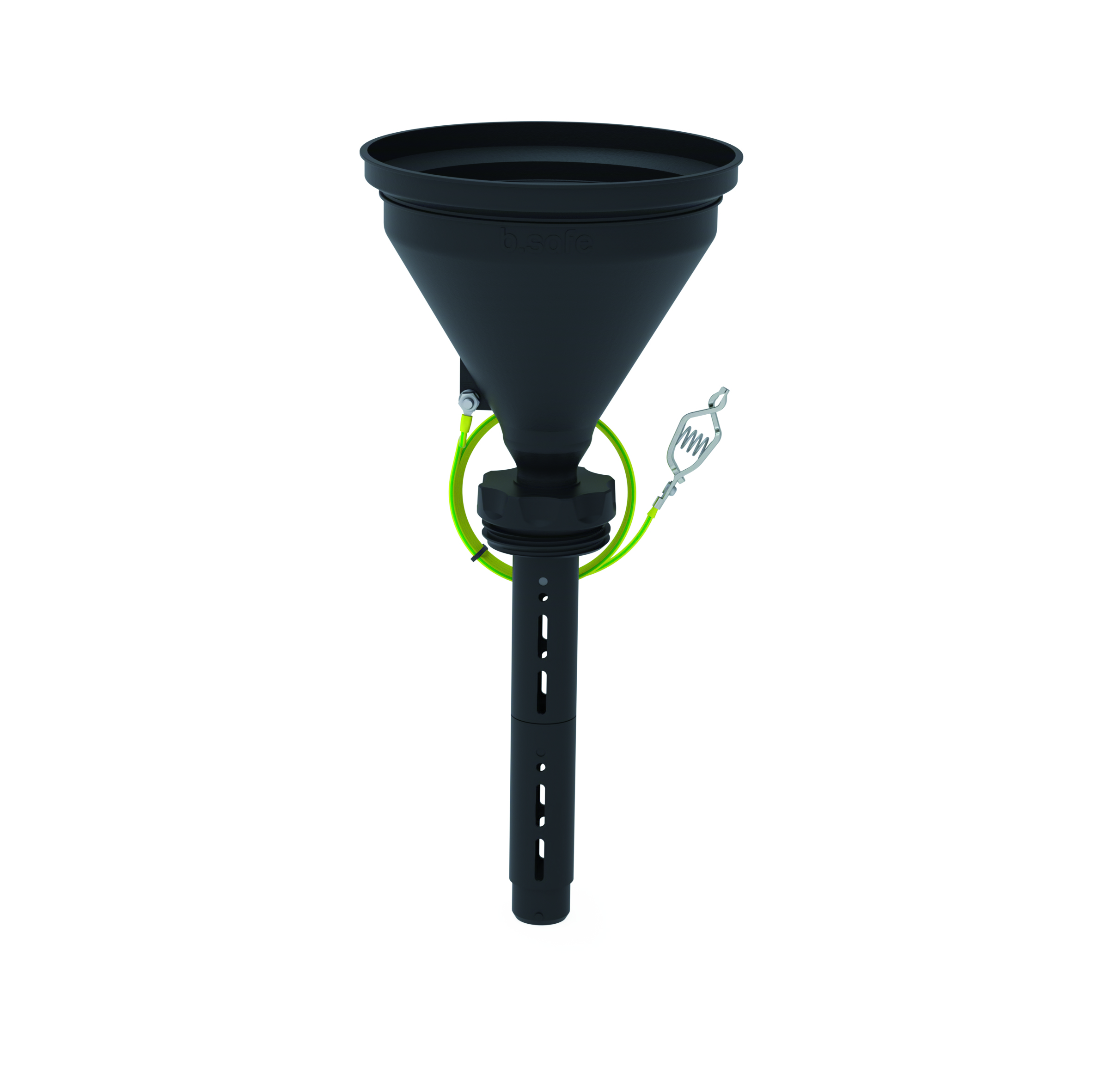 b.safe Funnel 180 with ball valve , G2“/TriSure 2“