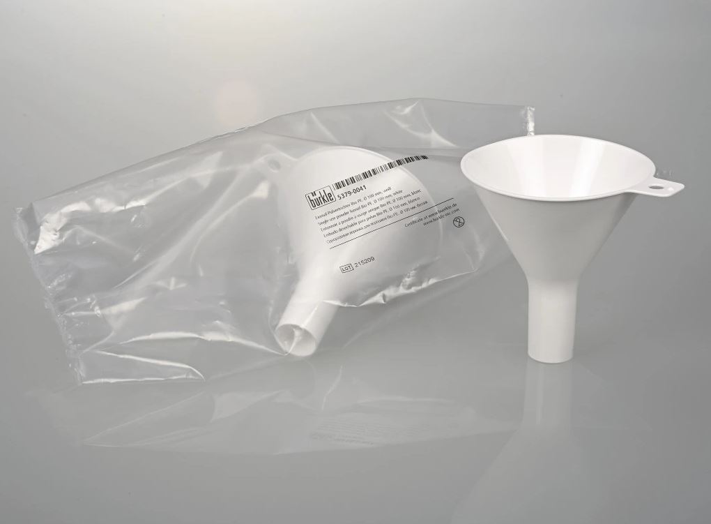Single-use powder funnel Bio-PE, Ø 100 mm, white,