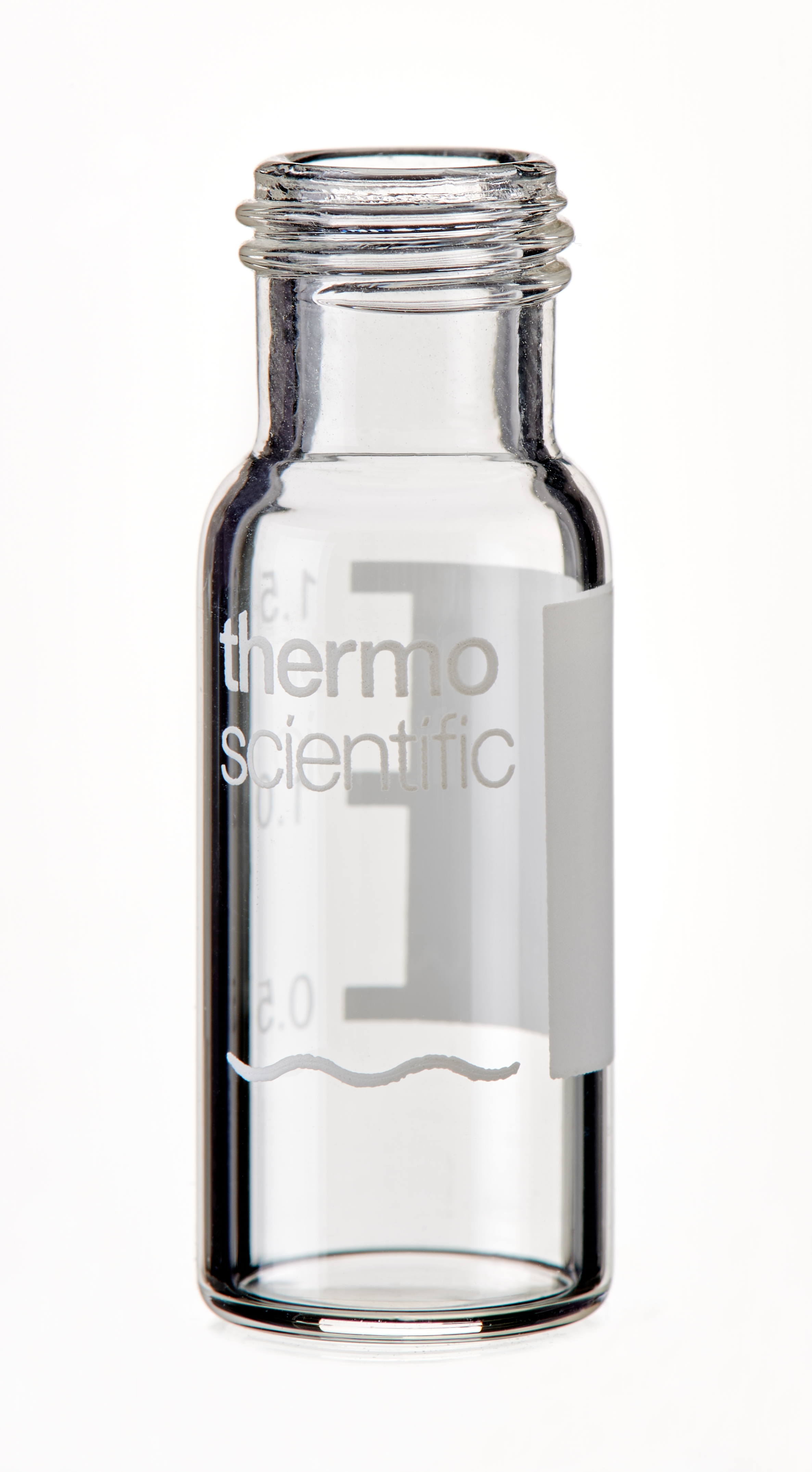 Vial 2ml klar skrue 9mm lbl, 100stk