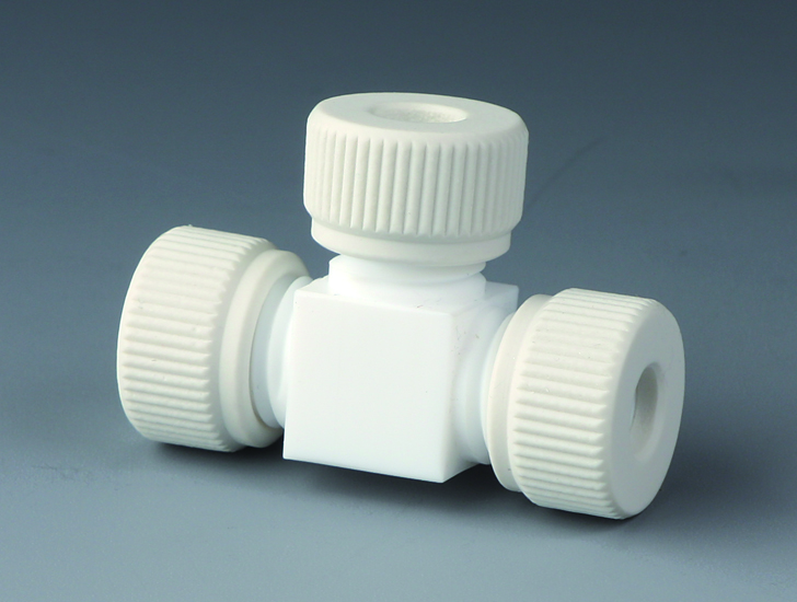 T-Stykke, M14, for slange o.d. 4 mm, PTFE