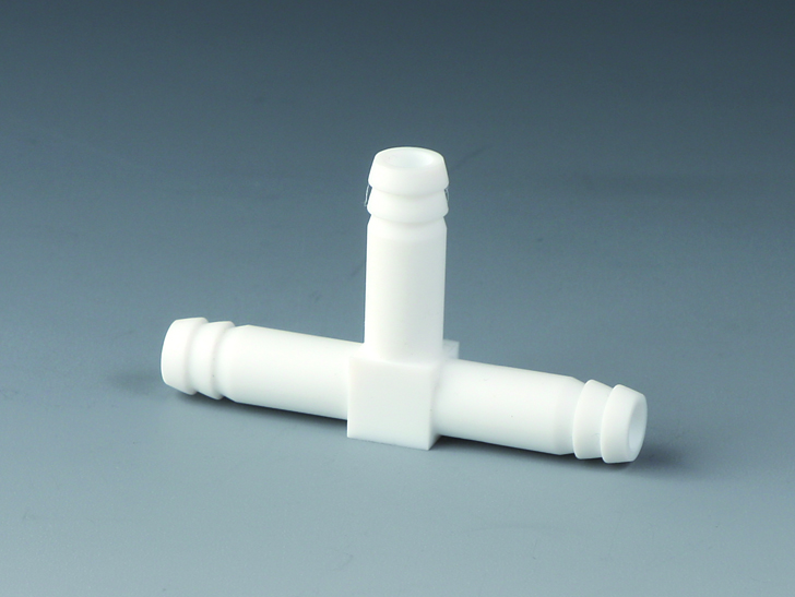 Slangesamler, T-stykke,  OD 4,5/ID 2 mm, PTFE