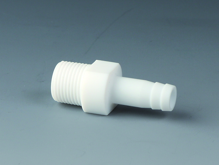 Adapter, sl.stuts til port, 1/8" NPT, Ø4,5mm, PTFE