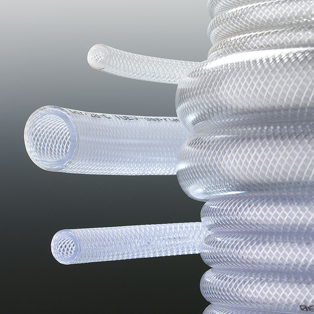 PVC tubing with reinforcing webbing 14x8mm