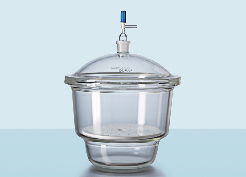 DURAN Eksikator, med slib og hane, u. plade, DN100