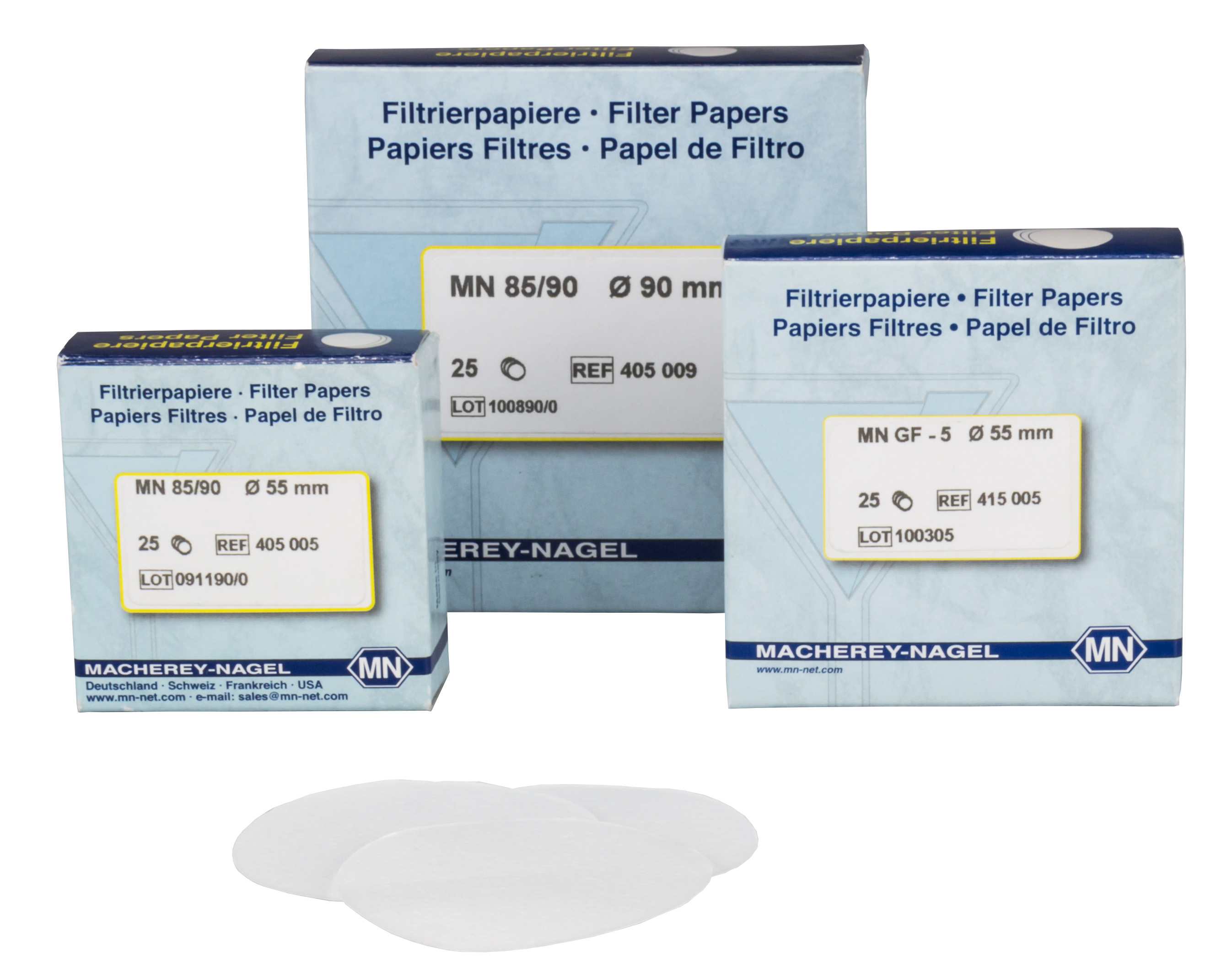 Filter, round-, MN85/70, 2,5cm, 100pcs