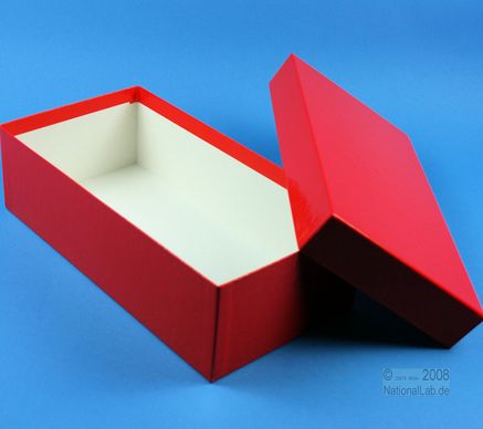 ALPHA Box 75 lang, 1x1, fiber, rød, 75mm