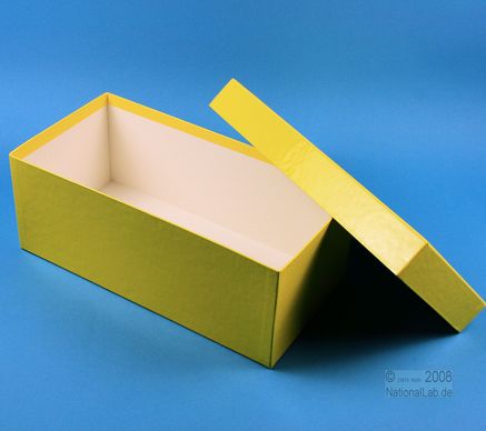 ALPHA Box 100 lang, 1x1, fiber, gul, 100mm