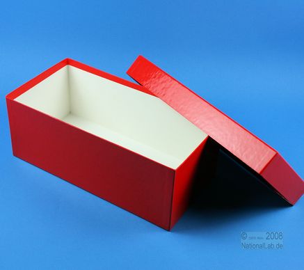 ALPHA Box 100 lang, 1x1, fiber, rød, 100mm