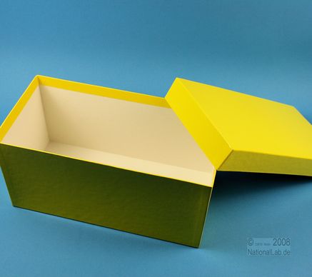 ALPHA Box 130 lang, 1x1, fiber, gul, 130mm