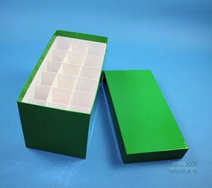 CellBox Mini lang, 3x6, s-fiber, grøn, 128mm, 34mm
