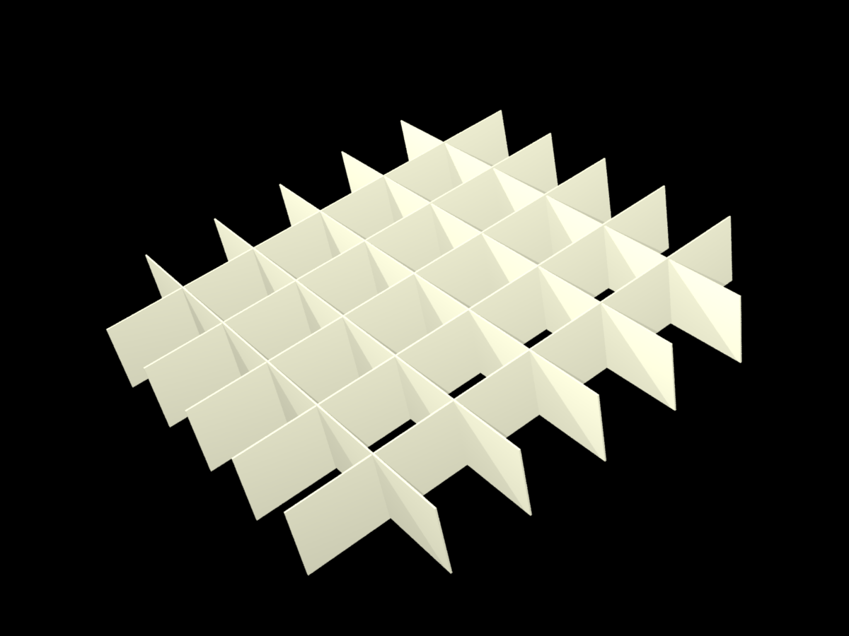 Inddeler, fiber, 130x30mm, 36 hl., 21,0mm, 10stk