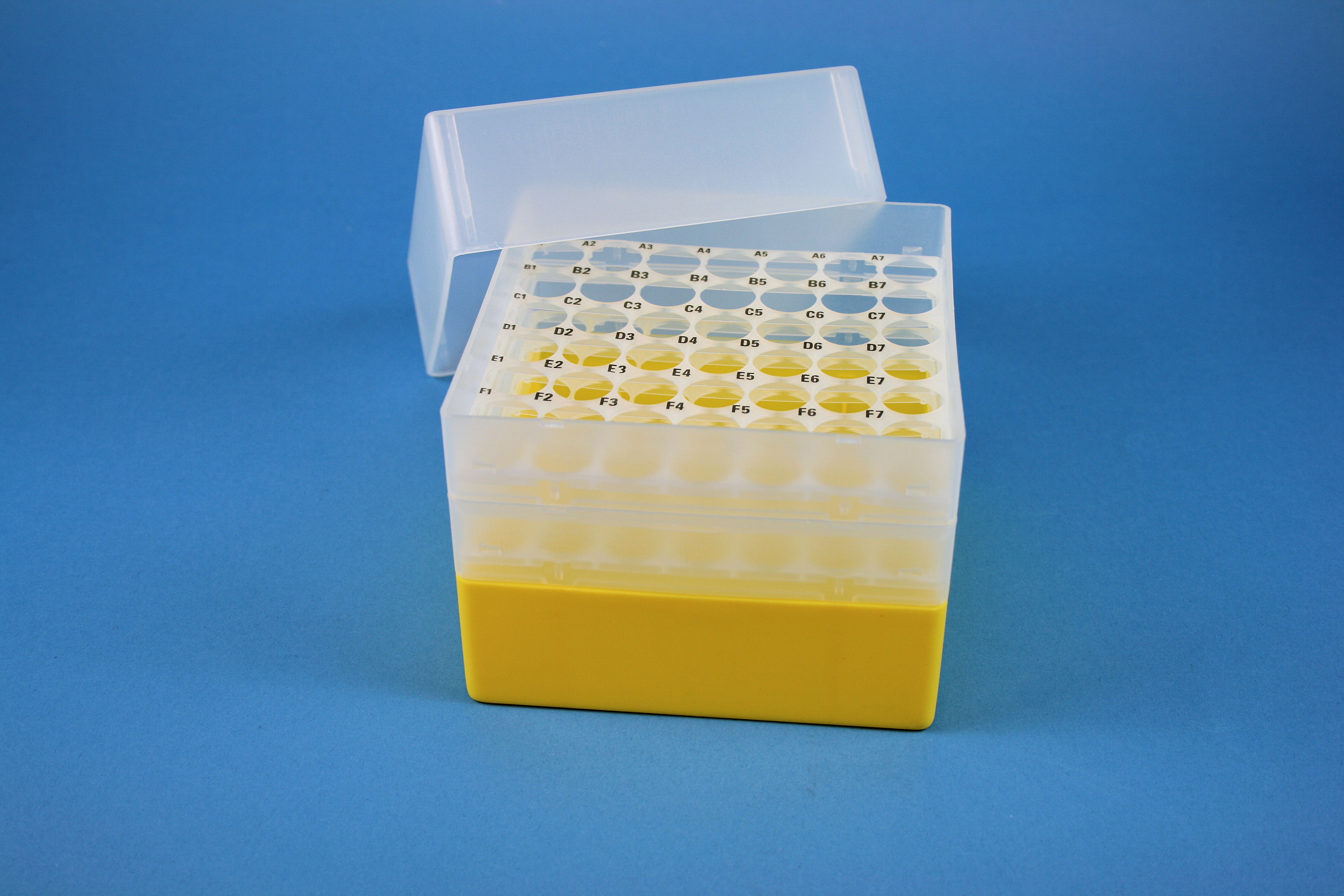 EPPi Box 67, 7x7, gul, 67mm, fast, PP, 16,5mm