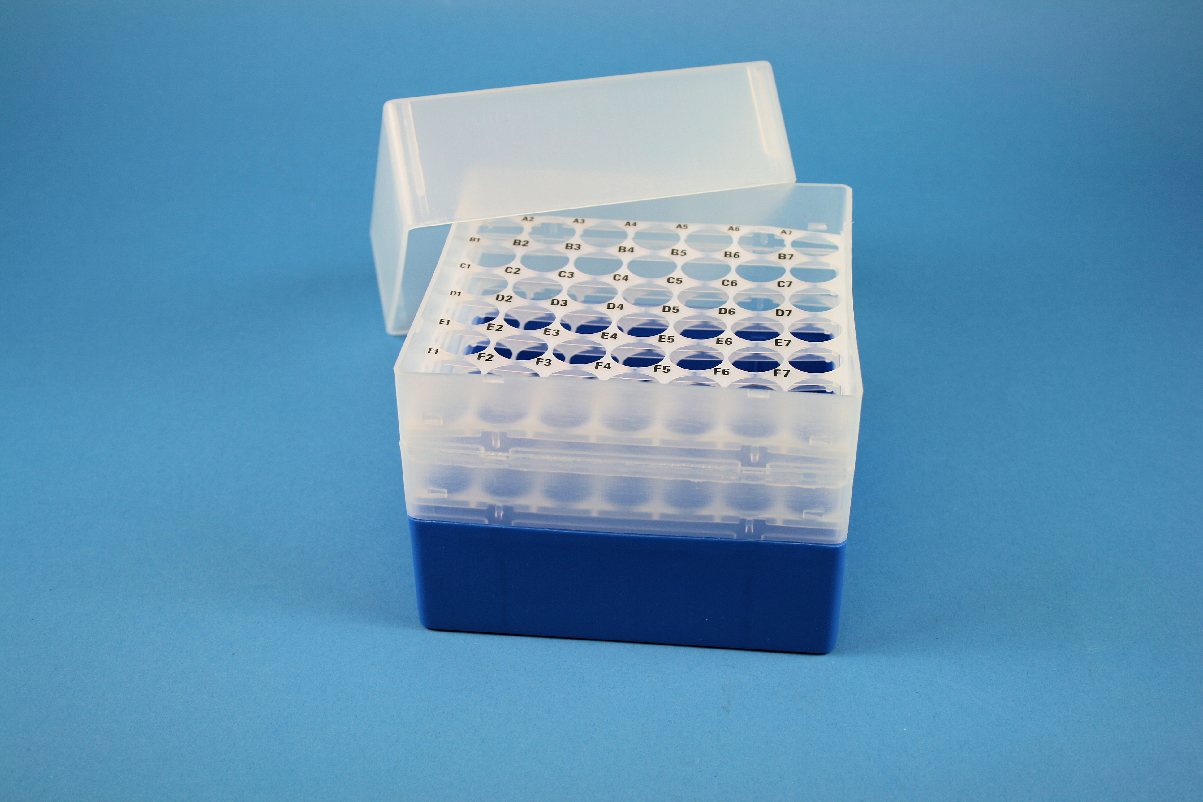 EPPi Box 67, 7x7, blå, 67mm, fast, PP, 16,5mm