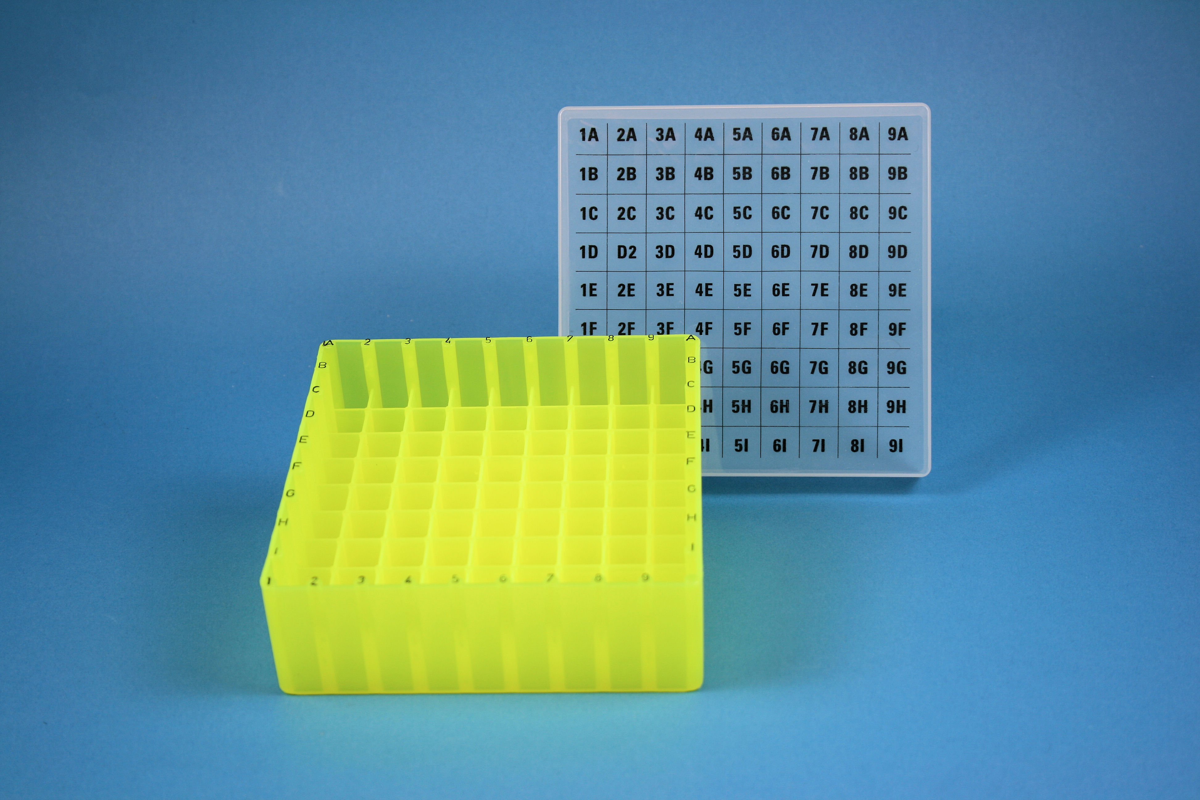 EPPi Box 50, 9x9, n-gul, 52mm, fast, PP, 12,5mm, I