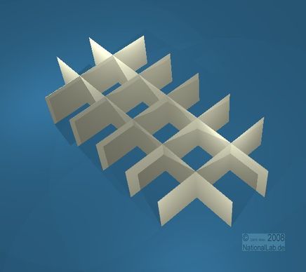 ALPHA L, 3x6 pos. indd., 40mm, fiber, 42,9mm, 10st