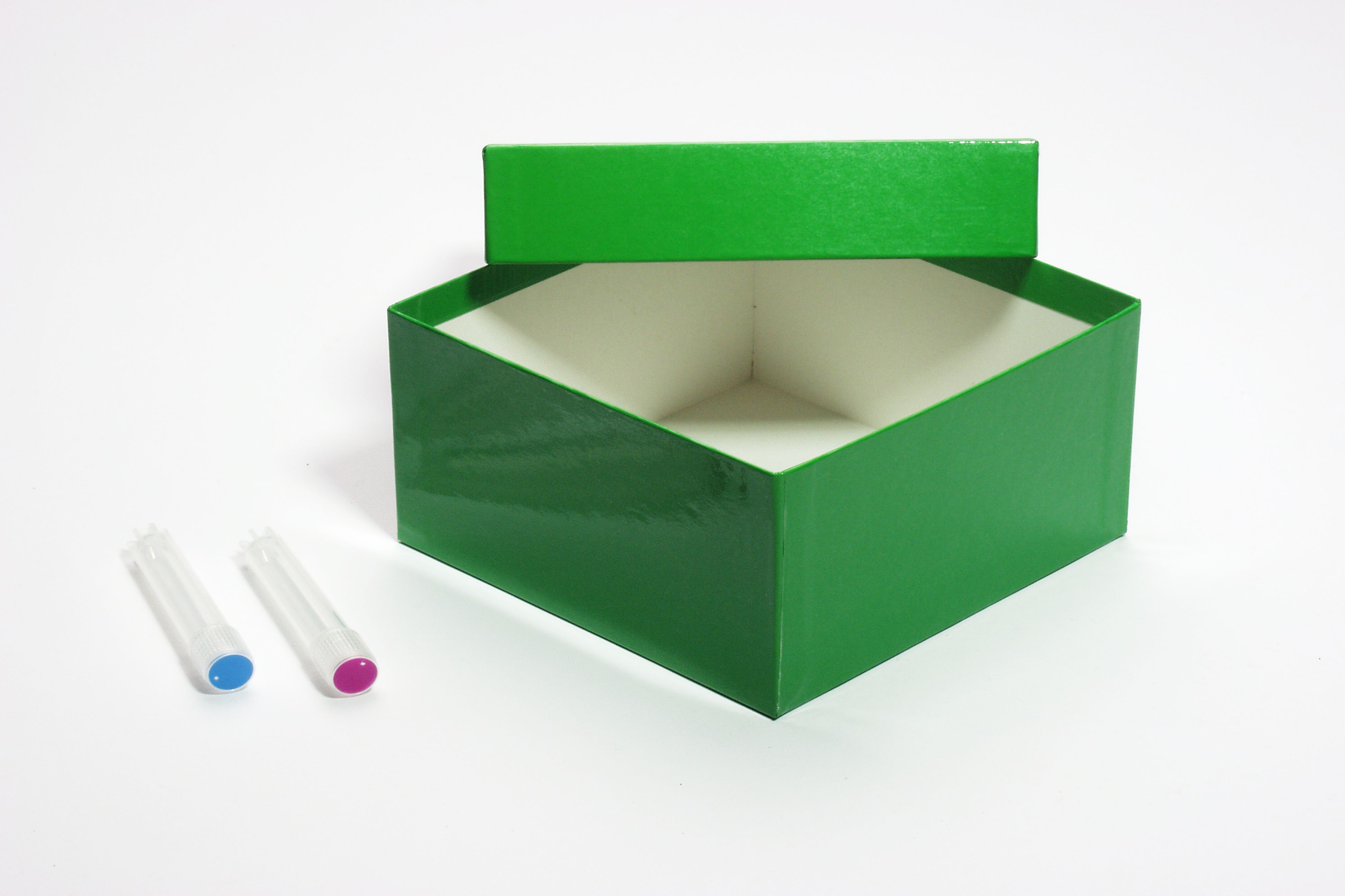 Cryo box, MIKE, fiber 142x142x75mm, green