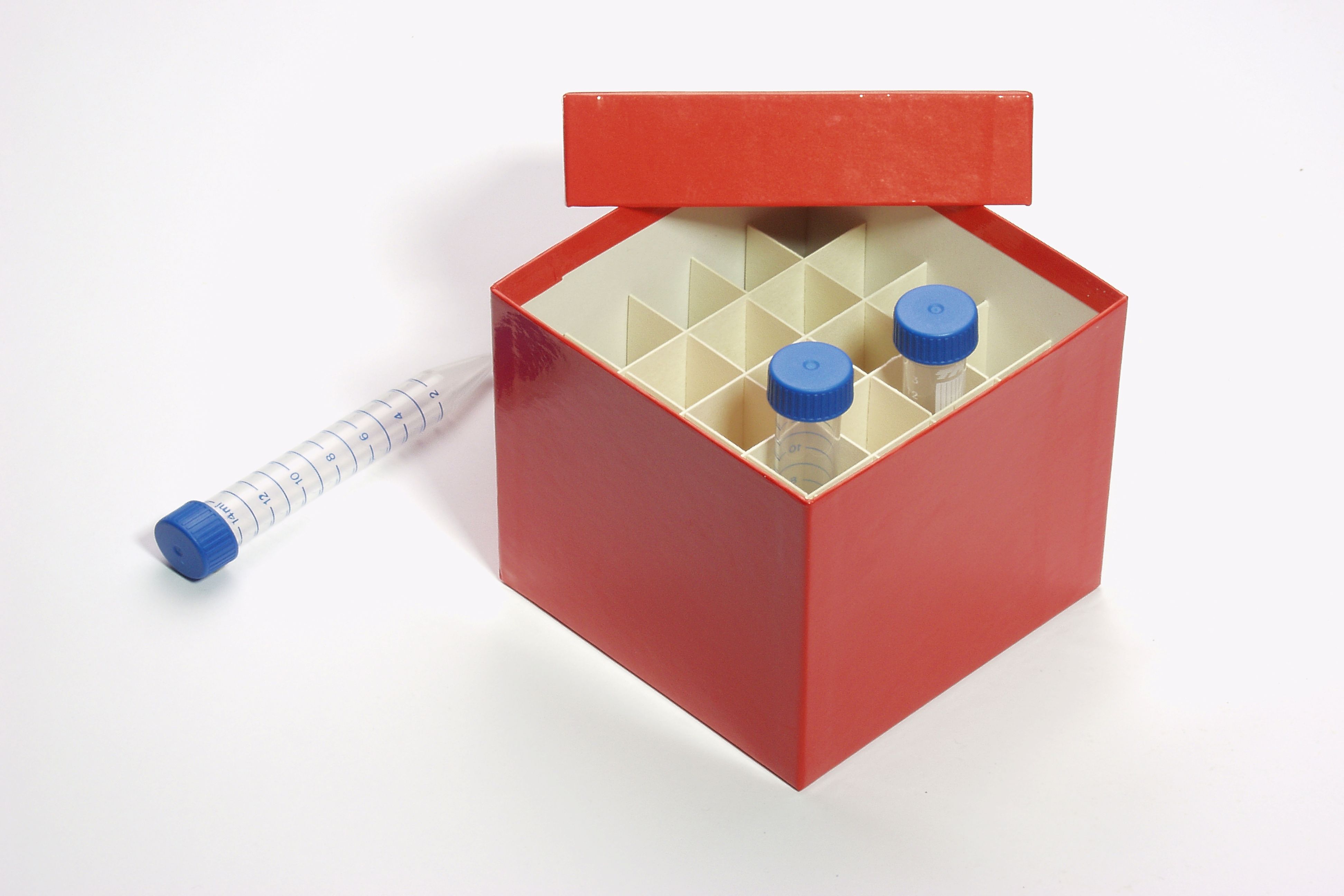 CellBox Mini, 5x5, rød, 128mm, fiber, 22mm