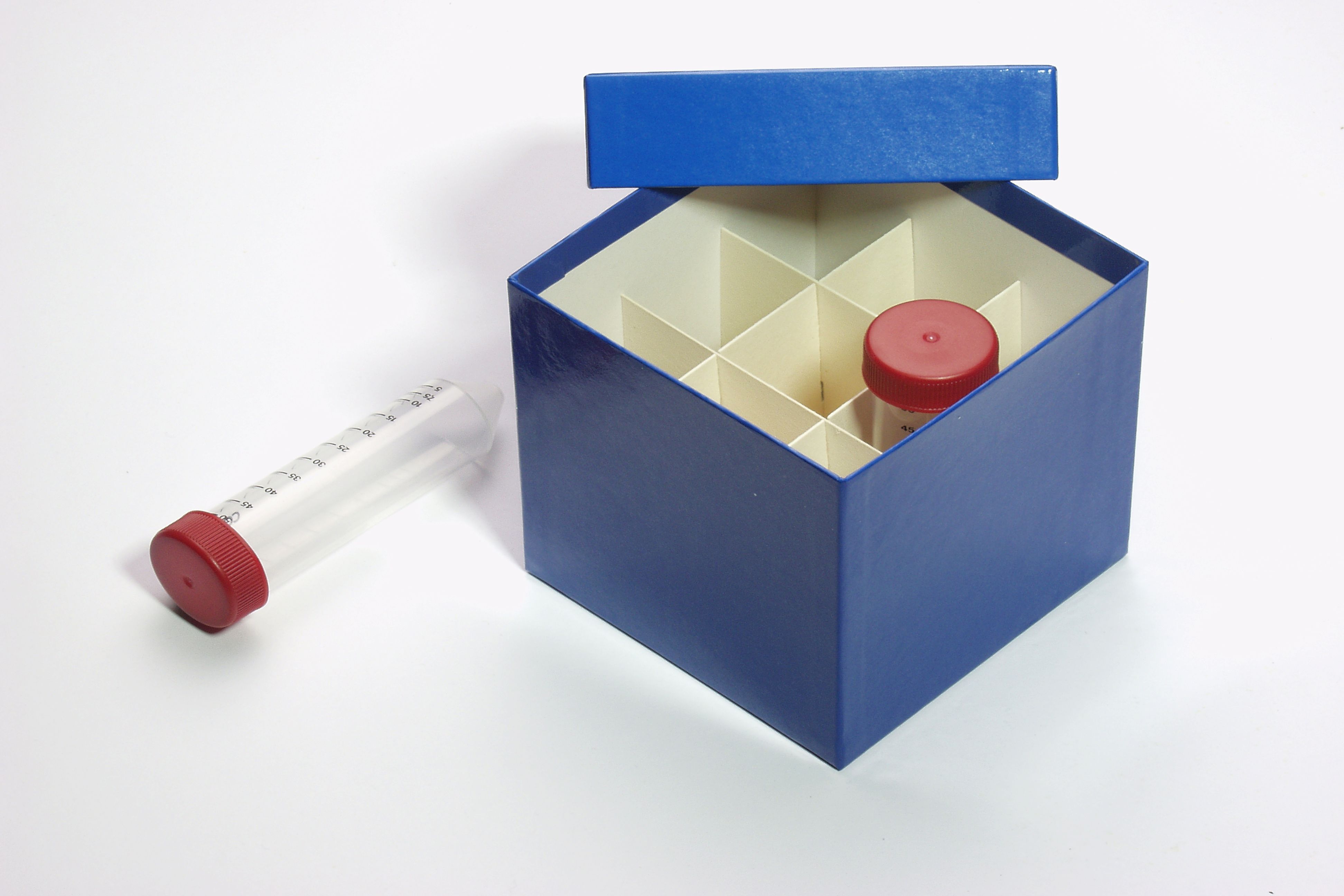 CellBox Mini, 3x3, blå, 128mm, fiber, 34mm