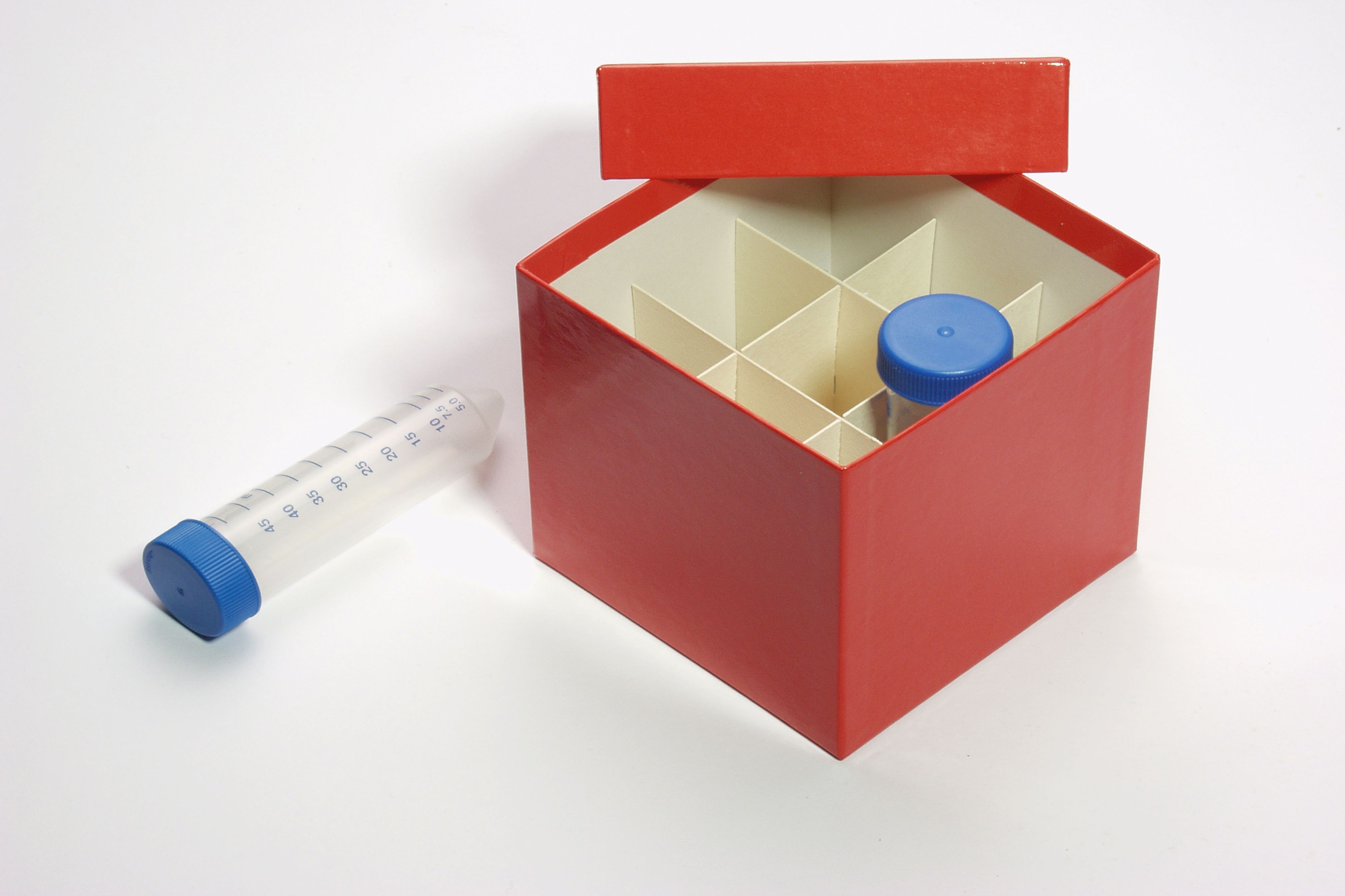 CellBox Mini, 3x3, rød, 128mm, fiber, 34mm