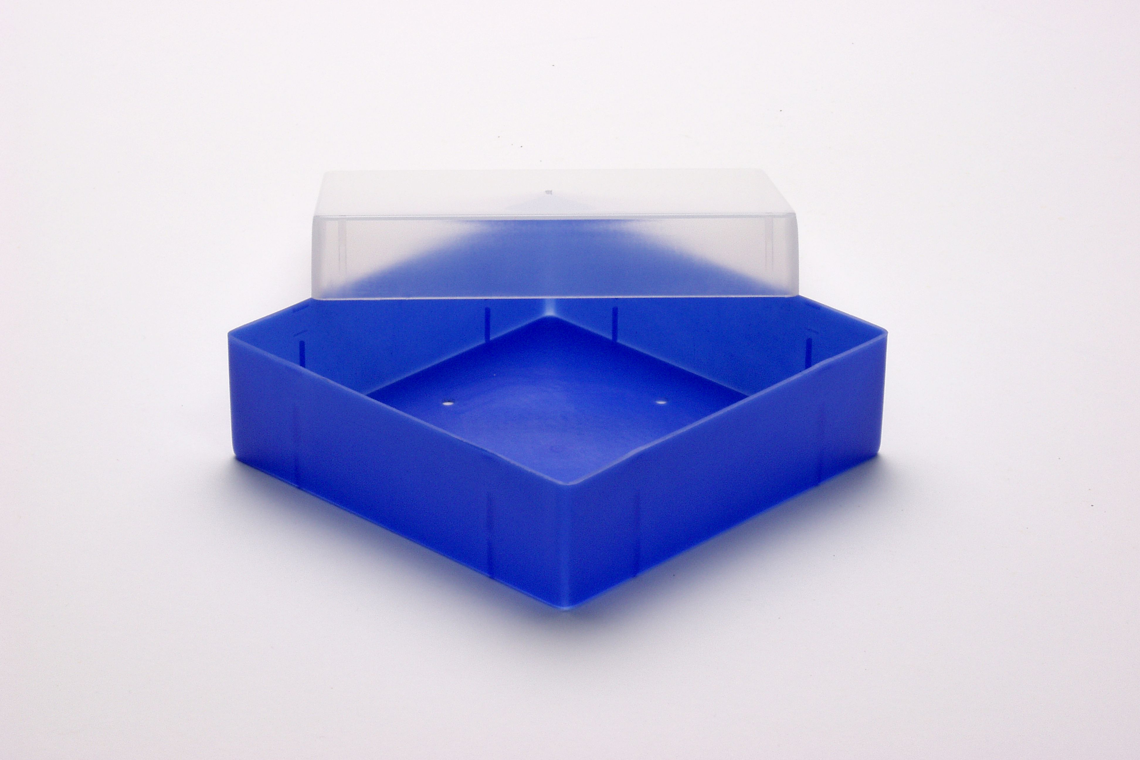 Cryo box, 130x130x50mm without divider, neonblue