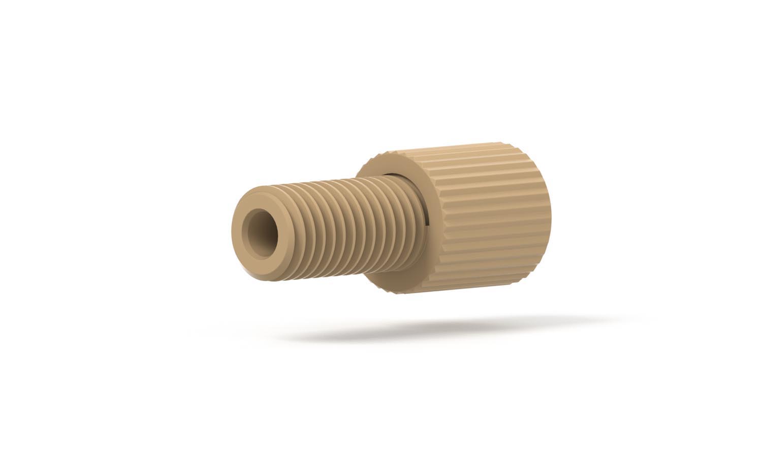 Skrue flangeløs, Tefzel/ETFE, 1/16"