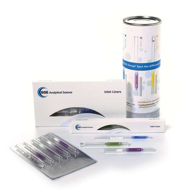 Liner HP 4mm, split/splitless GN/glasuld, 5 stk