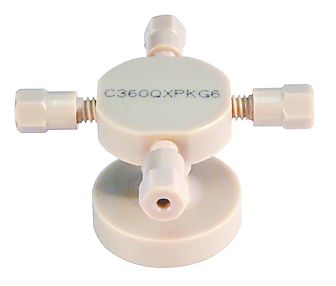 Cross, 360um, quick mount, 50um bore, for PEEK+FS