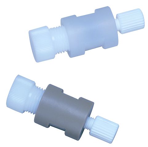 Cheminert union 1/4"-28-1/2-20, 1,6mm bore, 1/8"-1