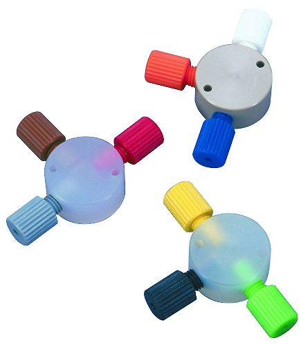 Cheminert tee 1/4"-28, 1/16" tubing, 0,25mm bore,