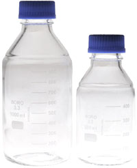 Bottle, Glass, safety-coated 2 L with cap