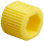 Adapter, yellow, PP, fingertight sleeve